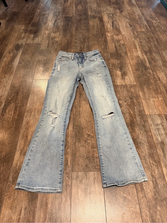 Lucky Brand Denim - Lucky Brand Light Wash Distressed Wide Leg Jeans